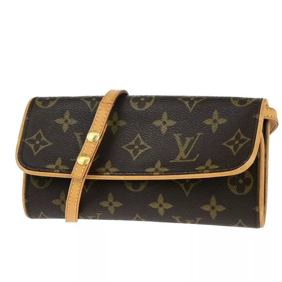 AUTHENTICITY GUARANTEED LOUIS VUITTON Pochette Twin PM 2Way Shoulder Clutch Bag - Picture 1 of 15